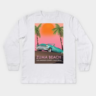 Zuma Beach Los Angeles County California Kids Long Sleeve T-Shirt